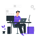 Ilustração de programação animada